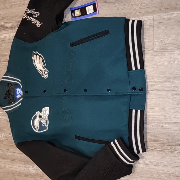 NFL Philadelphia Eagles Bomber Jacket - Midnight Green and Black New With Tags - Picture 2 of 7